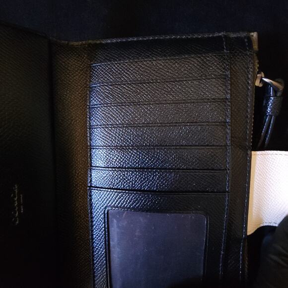 Coach Womens Crossgrain Leather Tech Phone Wallet Olive Green Wristlet - Picture 6 of 8